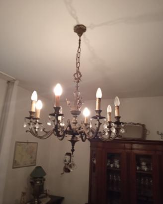 Lampadario vintage con gocce