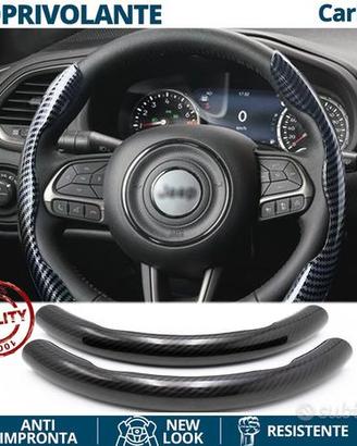 COPRIVOLANTE per JEEP Effetto FIBRA CARBONIO Nero