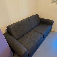 Divano letto 3 posti colore blu scuro