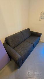 Divano letto 3 posti colore blu scuro