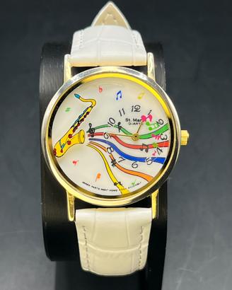 Orologio St. Marc Sax Musicale Bianco Gold Donna 🎷