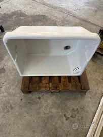 Lavatoio in ceramica bianca grande 80 cm