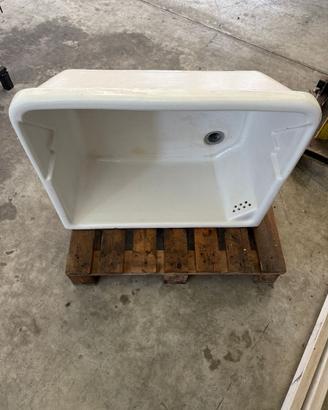 Lavatoio in ceramica bianca grande 80 cm