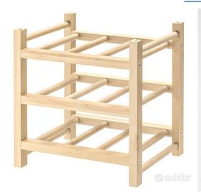 Portabottiglie cantinetta IKEA legno massiccio