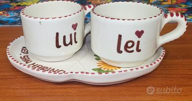 Set Coppie Tazzine San Marino Lui Lei