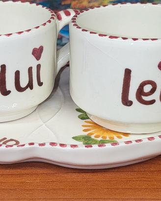 Set Coppie Tazzine San Marino Lui Lei