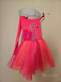 Vestito Bambina H&M Fenicottero Carnevale in Tulle