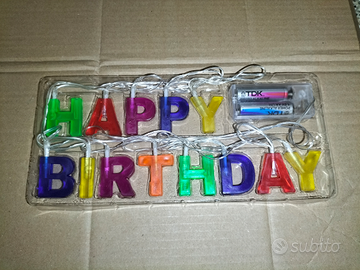 Tabella Di Lettere Luminose Happy Birthday