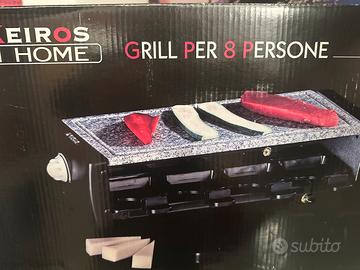 Grill elettrico con pietra ollare e raclette