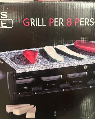 Grill elettrico con pietra ollare e raclette