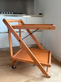 Carrello da Cucina Pieghevole in Legno - Valsecchi
