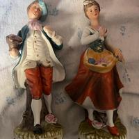 2 statuette Capodimonte in ceramica