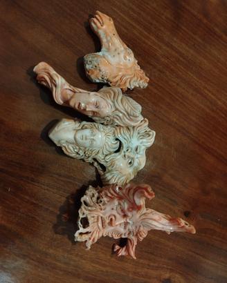 sculture in corallo rosa