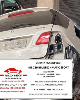 RICAMBI USATI MB ML 250 SPORT(W166) (2013)