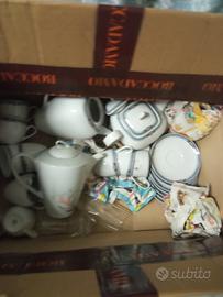 set teiera tazze piattini 