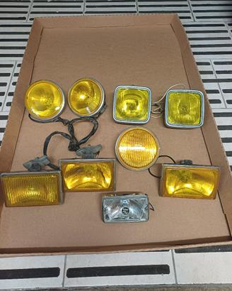 lotto fendinebbia auto epoca vintage metallo