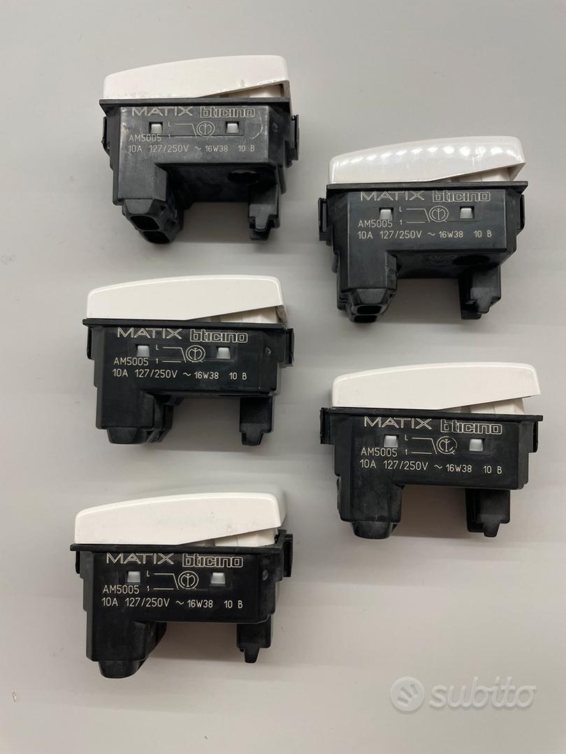 BTICINO MATIX AM5005 Push Button Switch – 1-Pole, 10A, Normally Open (NO) 6 thumbnail image