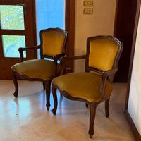 Coppia di poltroncine d’epoca imbottite – stile cl