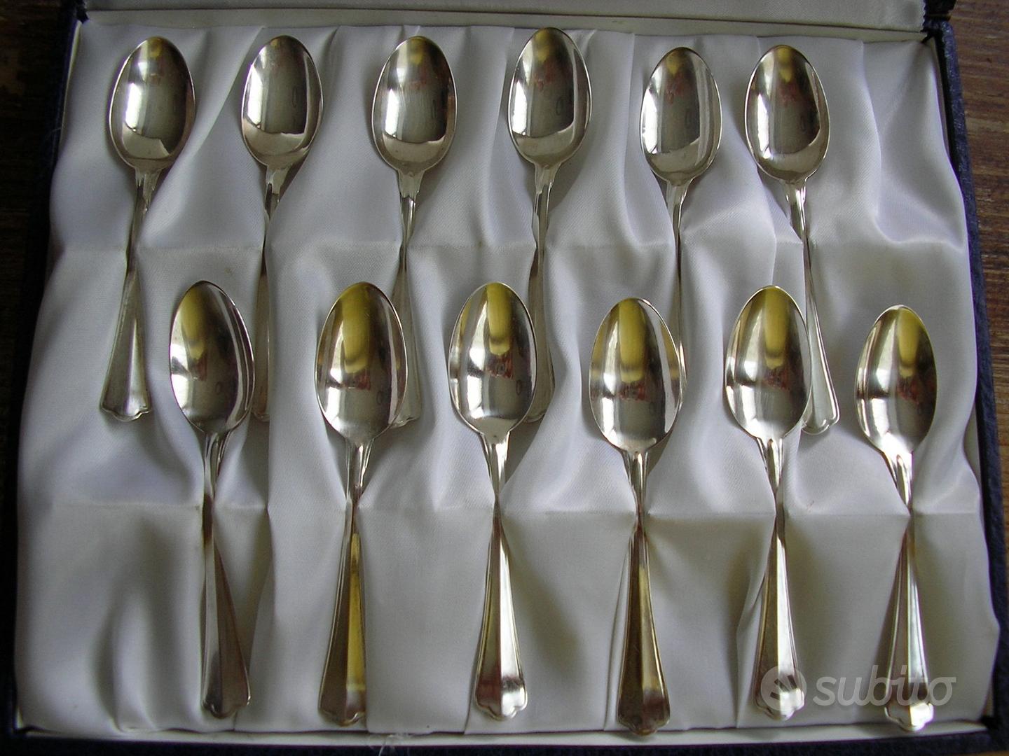 AnSaw Set 10 Cucchiaini Da Caffè Dorati Con Base A Cigno, In Acciaio Inox, Finitura A Specchio, Eleganti Per Dessert E Tè