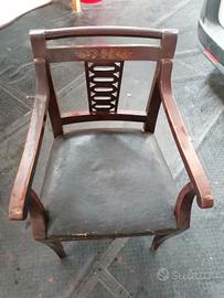 poltrona direttorio inizio 800 in pelle