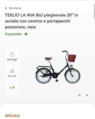 bici pieghevole "la mia" unieuro 