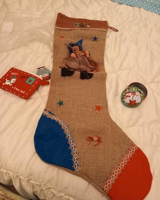 set maxicalza Befana+Borsellino +scatola portaogge