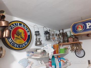 Insegna luminosa Paulaner lanterne vintage