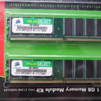 Ram DDR 400 dual chanel totali 1GB