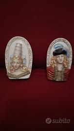 Due mezzi busti in porcellana giapponese 