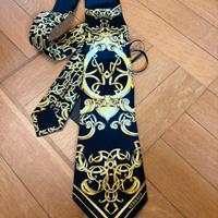 Cravatta in seta nera VERSACE originale