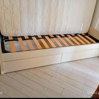 letto singolo con cassetti