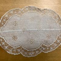 Centrino cotone anni ‘50 ricamano a mano