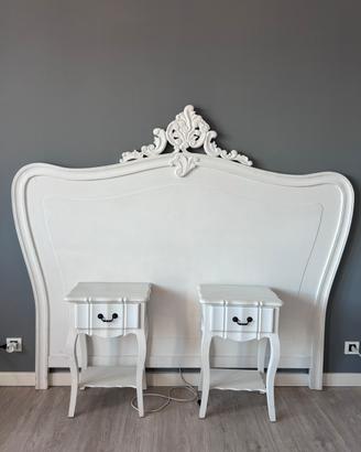 Testiera letto matrimoniale e comodini