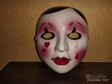 Set vintage Pierot ceramica maschera parete 