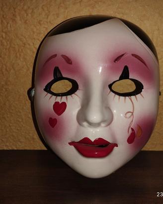 Set vintage Pierot ceramica maschera parete 