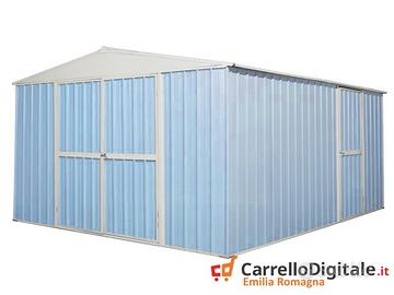 Box prefabbricato in acciaio 360x430cm azzurro