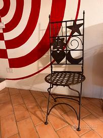 Sedia in ferro chiudibile