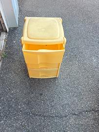 Contenitori in plastica tre cassetti .