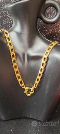 Collana girocollo catena dorata chiusura con cuore