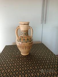 Contenitore anfora dipinta  a mano