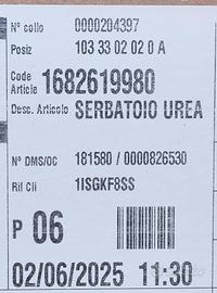 Serbatoio Urea - AdBlue