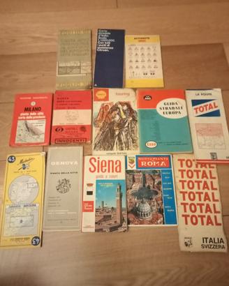 Lotto vecchie carte stradali