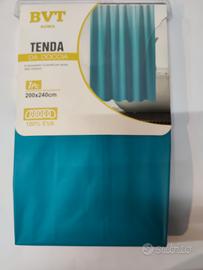 Tenda da doccia blu 200x240 cm