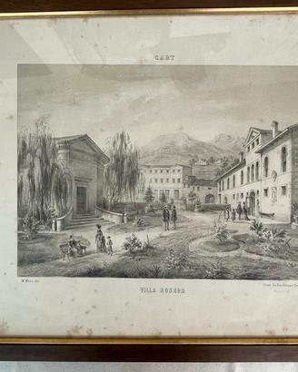 Stampa antica, Villa Rosada, metà 1800