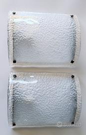 Coppia di applique Vistosi in vetro di Murano 