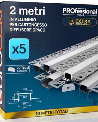 Profili alluminio per strisce led. 