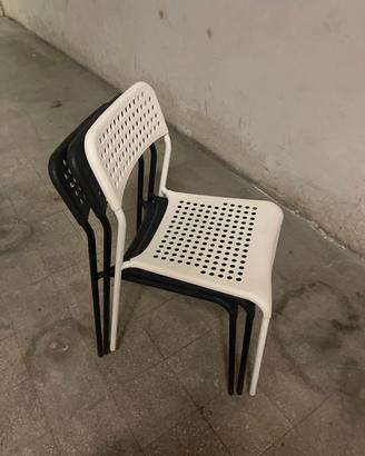 Sedie IKEA Adde plastica metallo