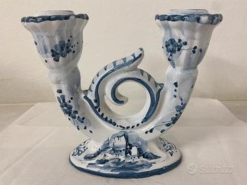 Candelabro, portacandele in ceramica di Albisola