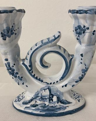 Candelabro, portacandele in ceramica di Albisola