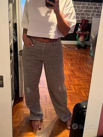 Pantaloni cargo jeans golden goose